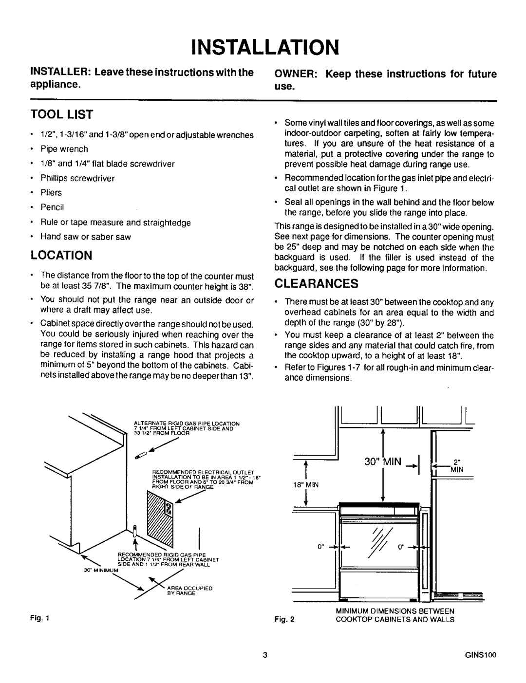 Sears 36519, 36511 owner manual Tool List, Location 