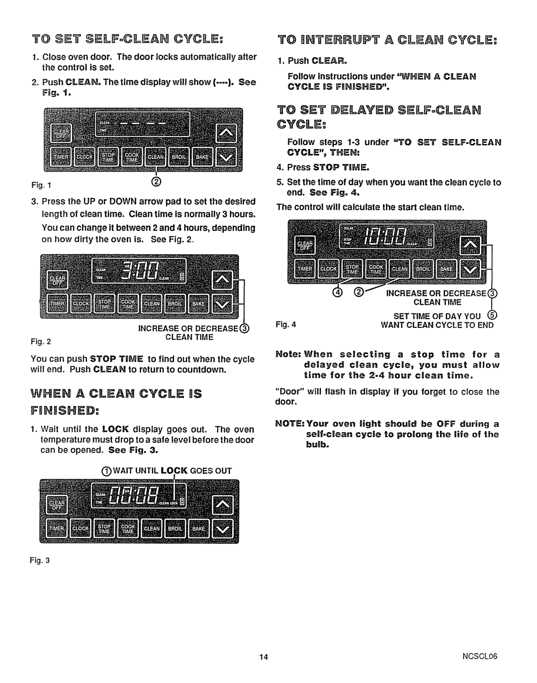 Sears 36725, 36729 warranty To Bnterrupt a Clean Ycle, When a Clean Cycle JS, FliNNSHED 