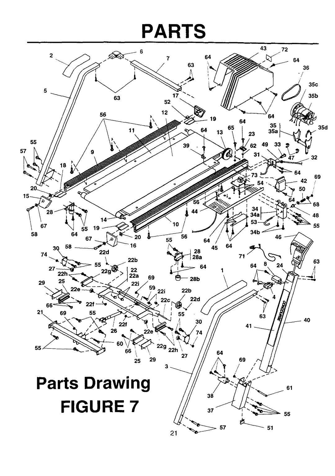 Sears 21-7119, 374.288450 service manual 22e 22f 6955 2622e, 35c, 35a 34b 22i 22b 