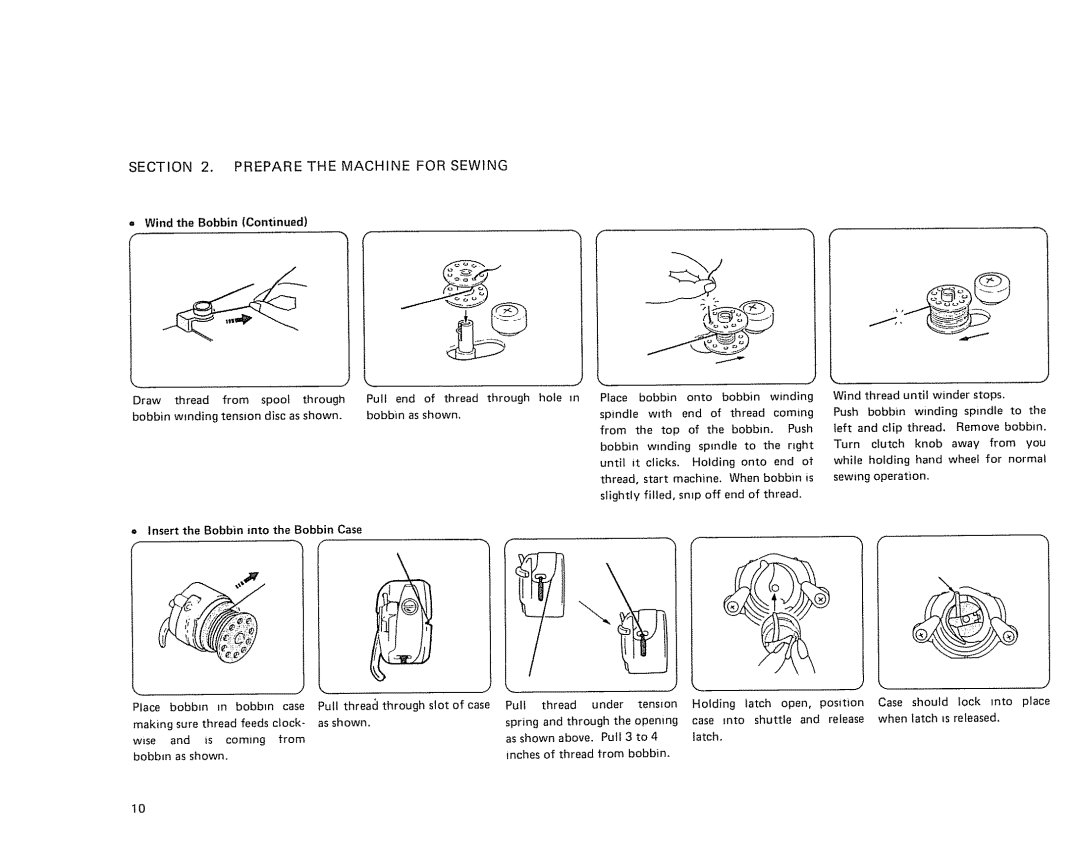 Sears 385. 11607 owner manual Case should lock into place, When latch ts released 