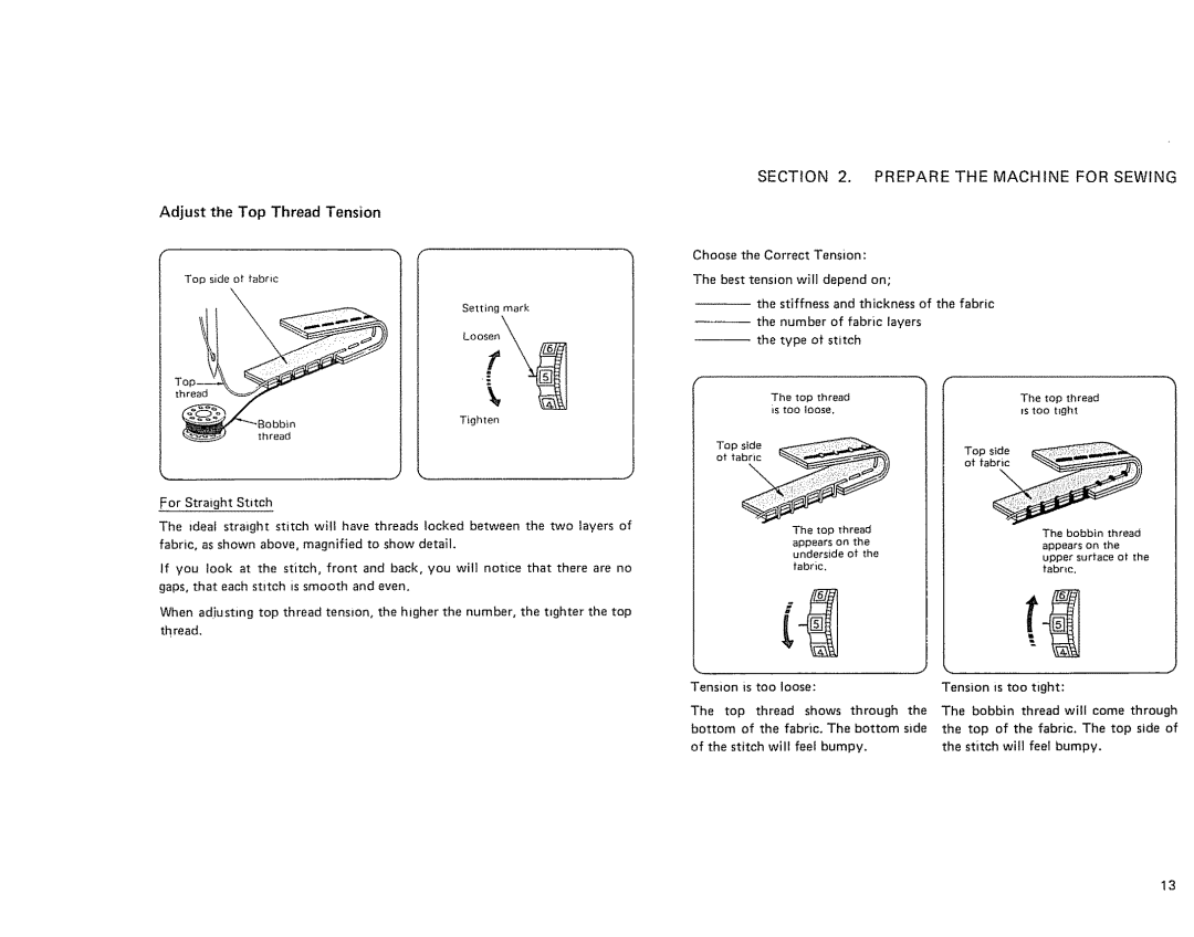 Sears 385. 11607 owner manual O7O, Adjust Top Thread Tension 