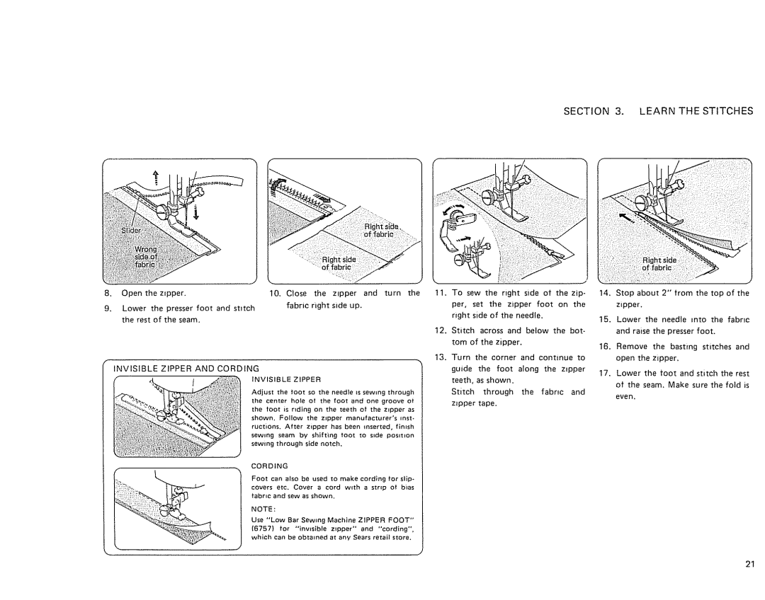 Sears 385. 11607 owner manual Iiii 