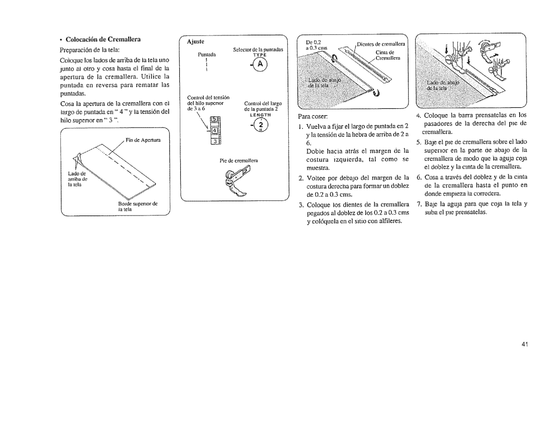 Sears 385. 11608 owner manual Ajuste 