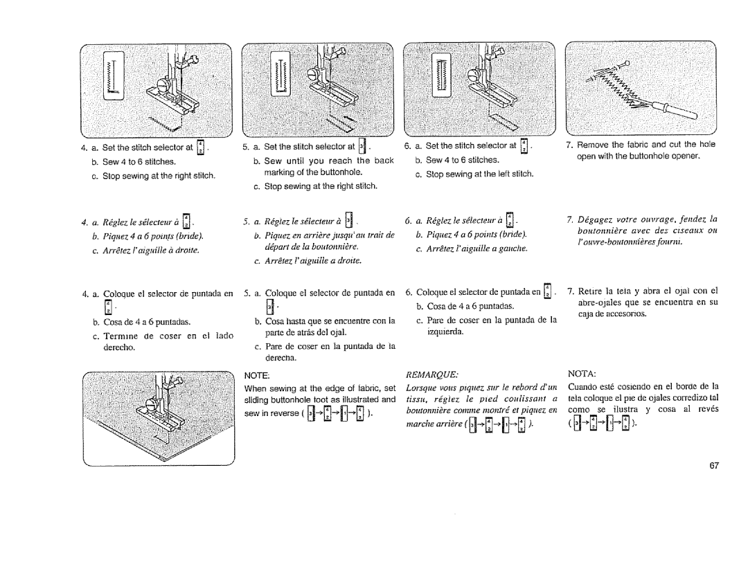 Sears 385. 11608 owner manual Rglez Le sdlecteur Rdglez Piquez En arrikre, Arrtez laiguille a droite 