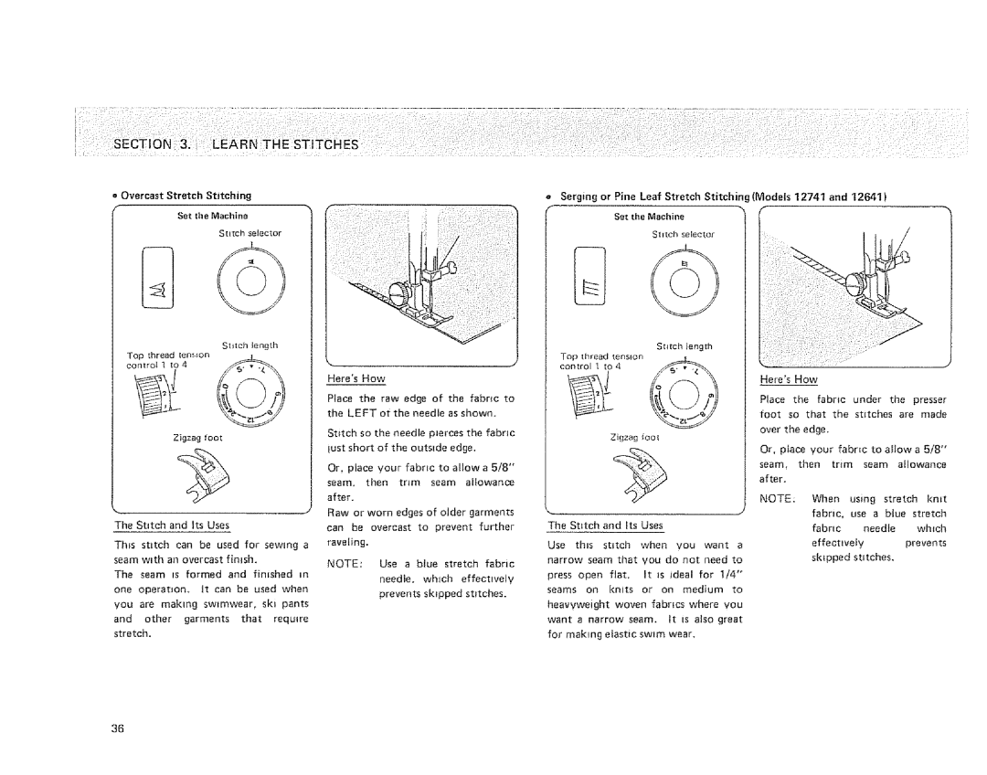 Sears 385. 1274180, 385. 1254180, 385. 1264180 owner manual Iiiil iii! !i i i i ! ii, Setthe Machine 