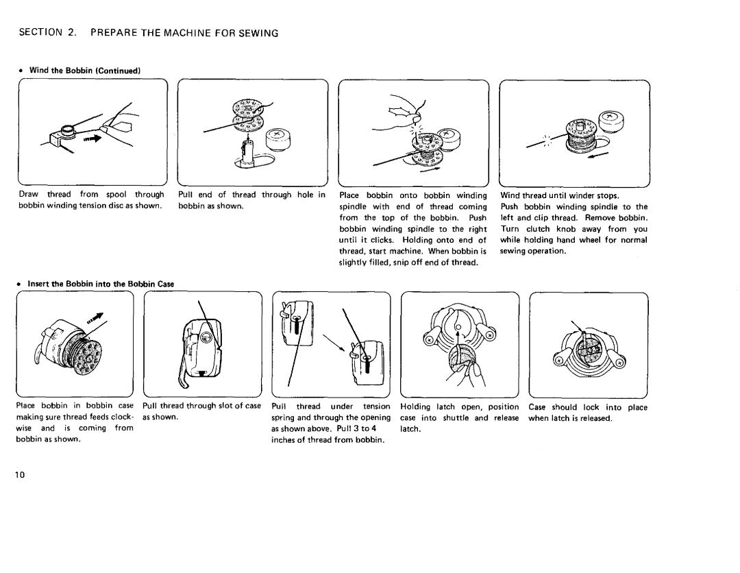 Sears 385. 12708, 385. 12714, 385. 12712, 385. 12710 owner manual Wind the Bobbin 