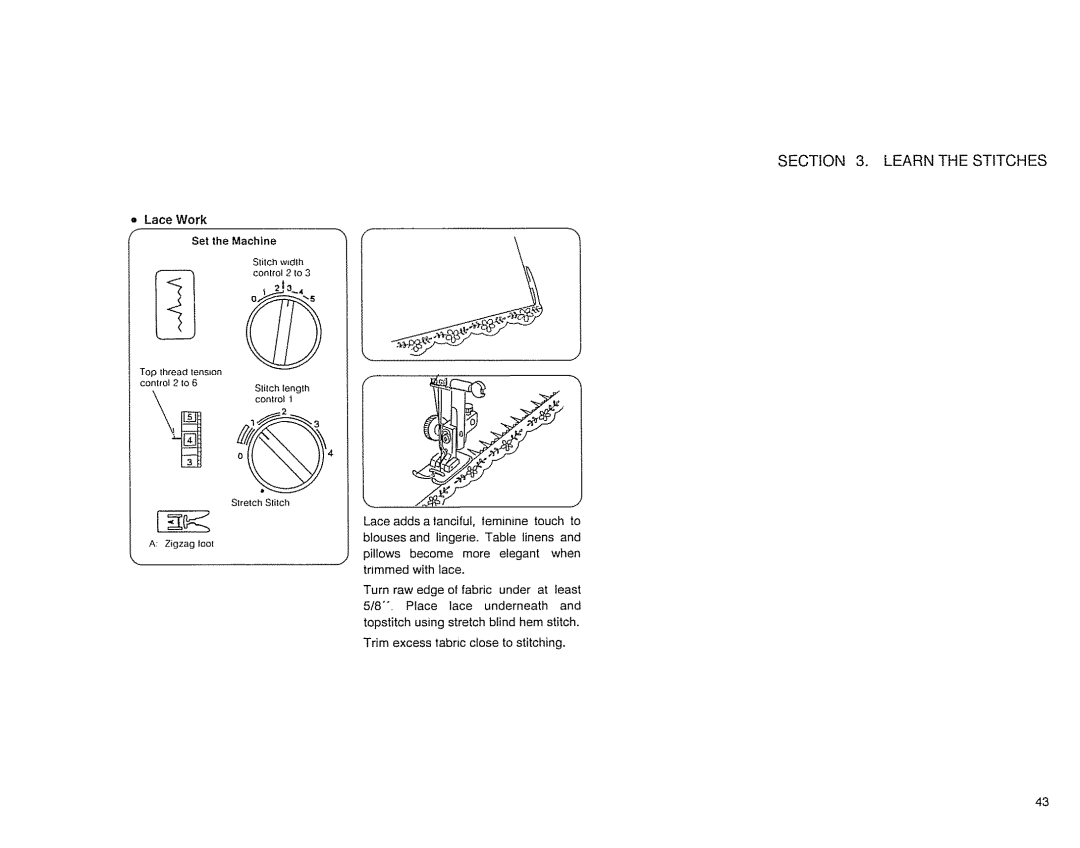 Sears 385. 17526 owner manual LaceWork 