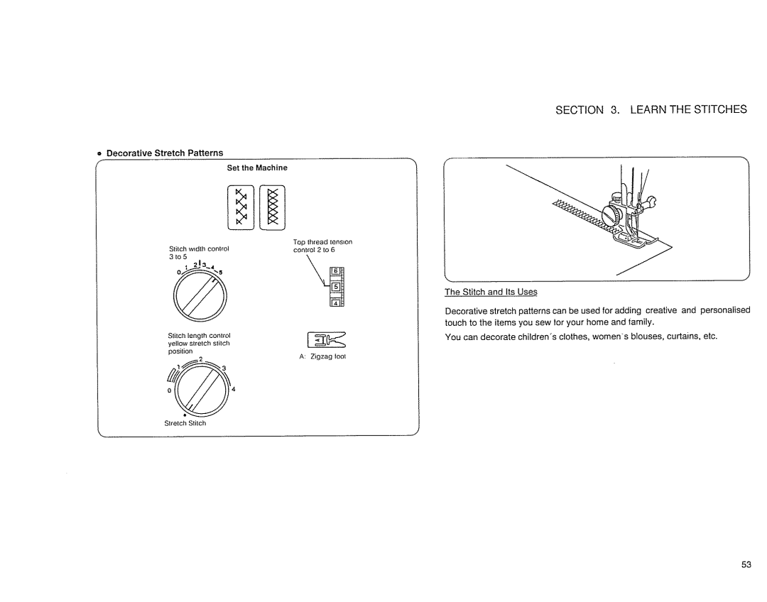 Sears 385. 17526 owner manual = Decorative Stretch Patterns 