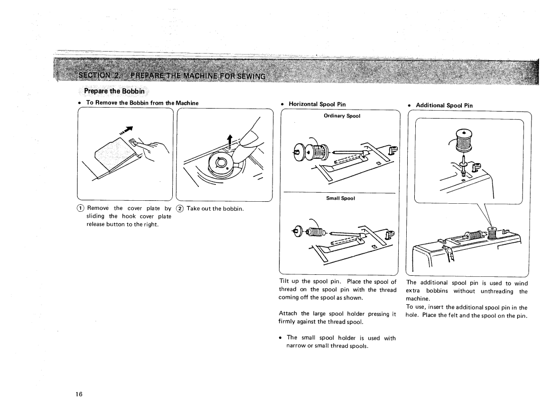 Sears 385. 17928 owner manual Additional Spool Pin, Firmly against the thread spool, Ordinary Spool 