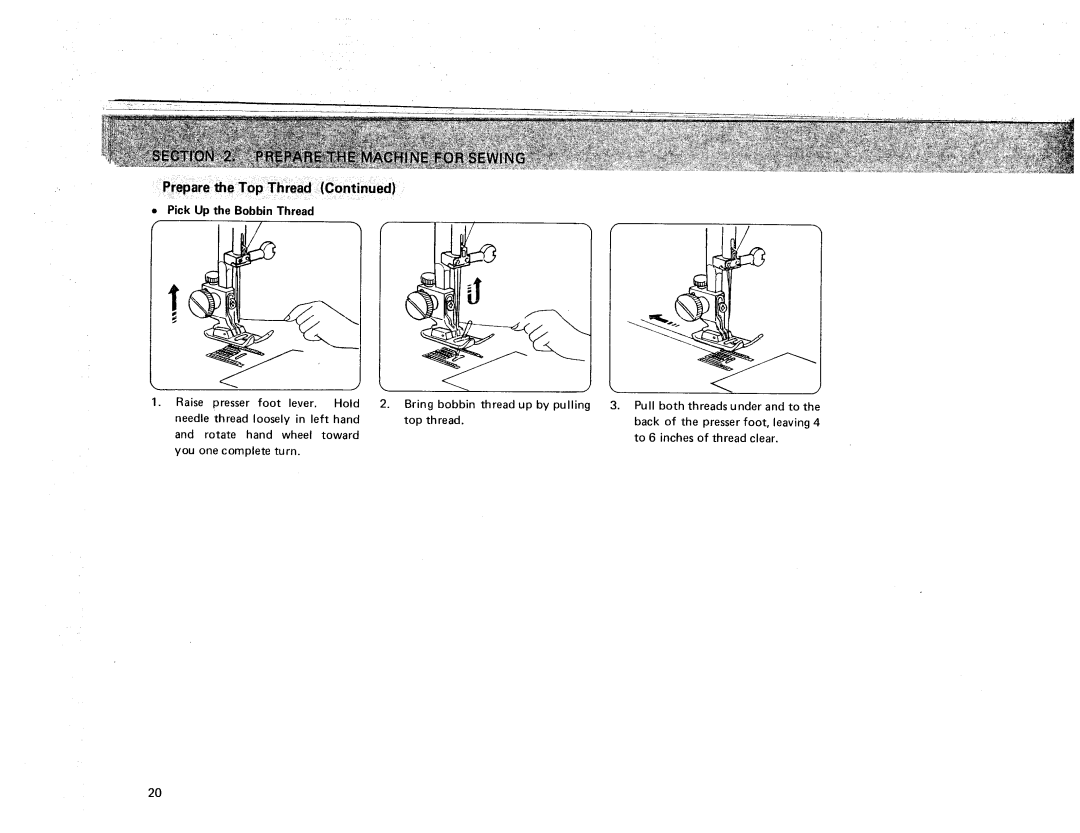 Sears 385. 17928 owner manual Pick Up the Bobbin Thread 