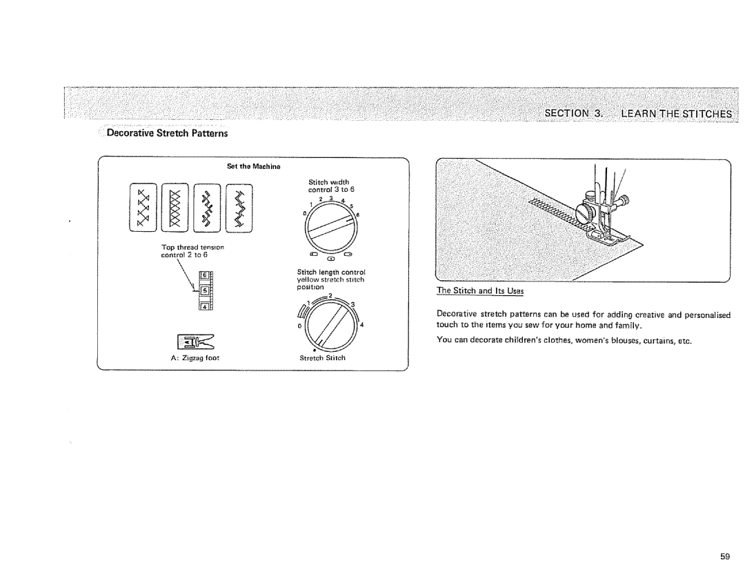 Sears 385. 1884180 owner manual Stitch width control 3 to, Stitch length controt, Positron 