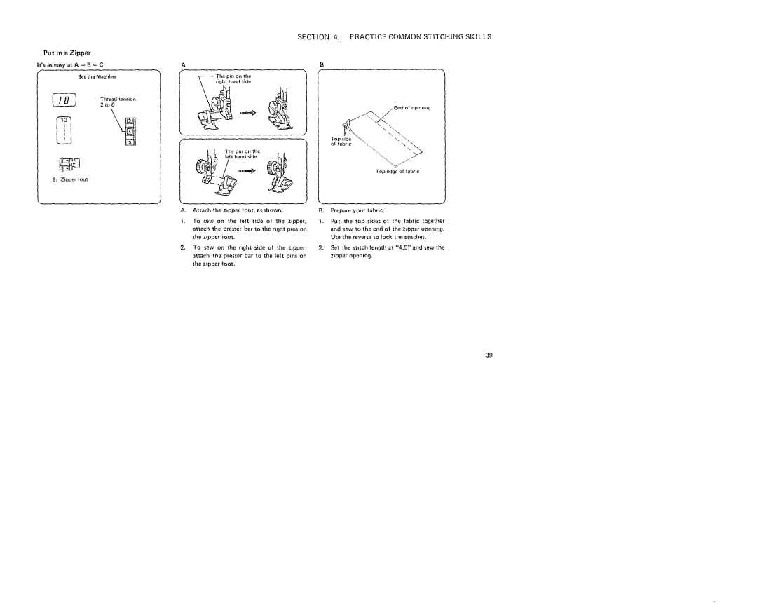 Sears 385. 19601 owner manual Top s+de 