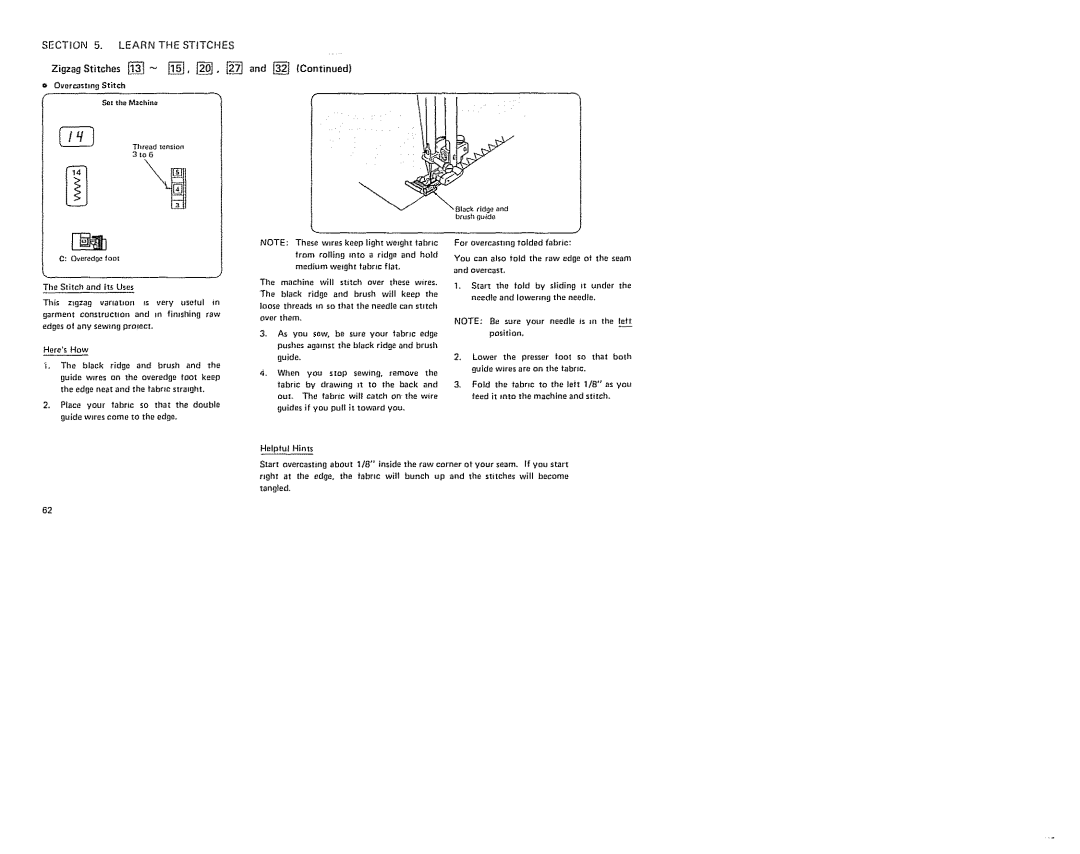 Sears 385. 19601 owner manual Edge neat and the fabricstralght 