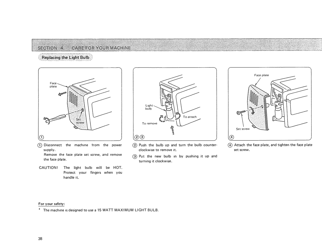 Sears 385. 564180 owner manual Protect your fingers when you handle it 