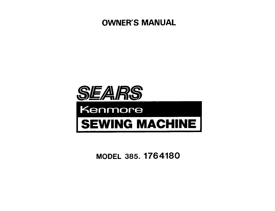 Sears 385 owner manual Sea/Rs 