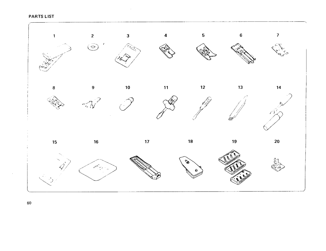 Sears 385 owner manual Parts List 