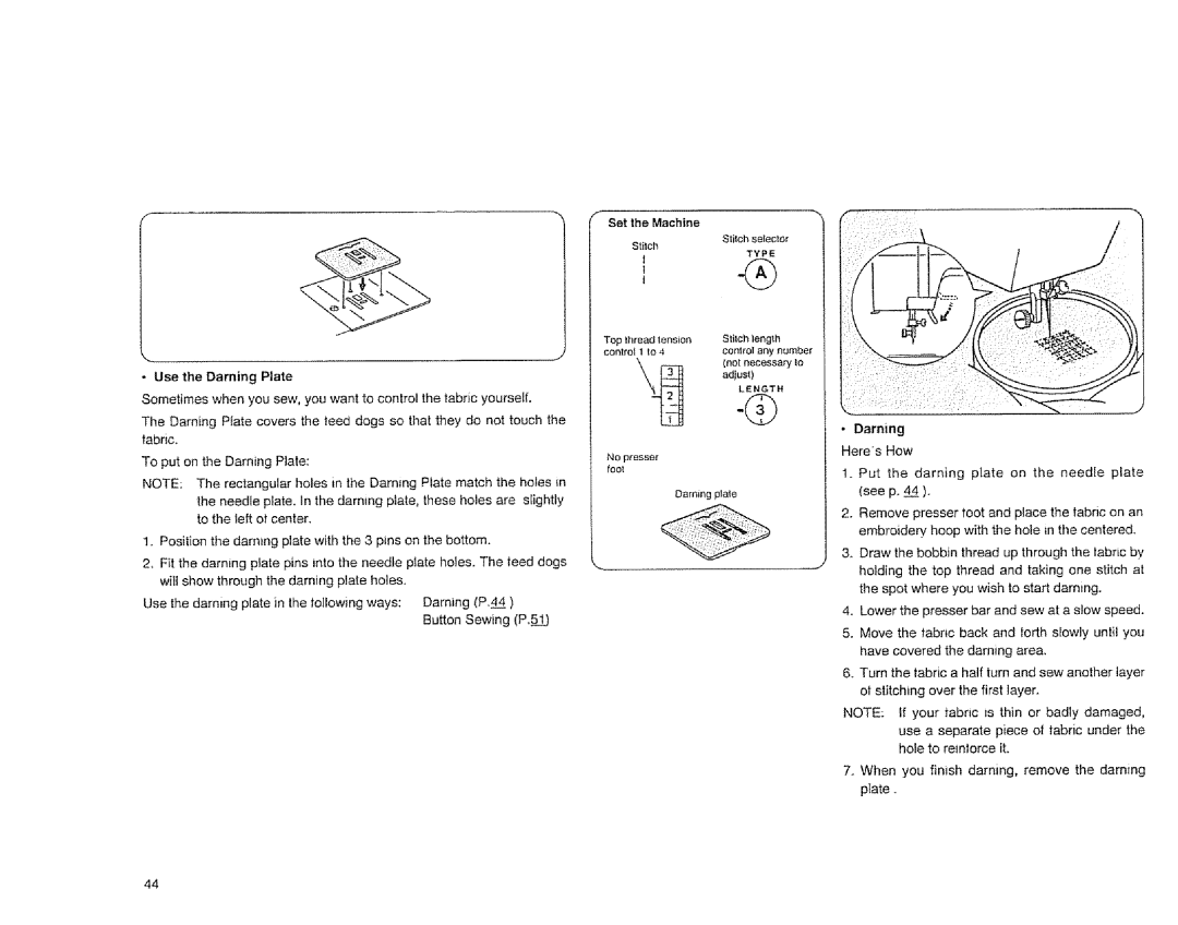 Sears 385.12814, 385.11608 owner manual Darning, Heres How 