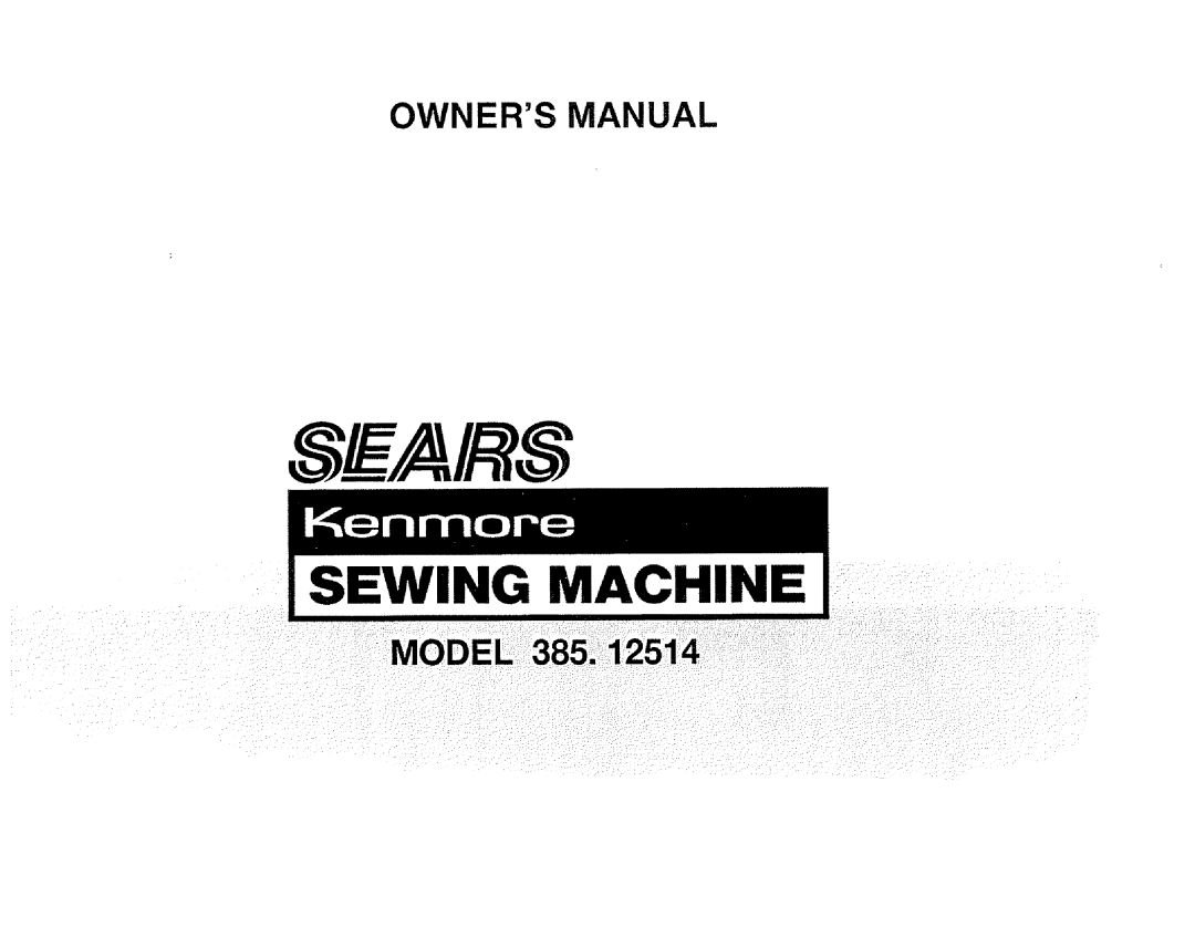 Sears 385.12514 owner manual Sea/Rs 