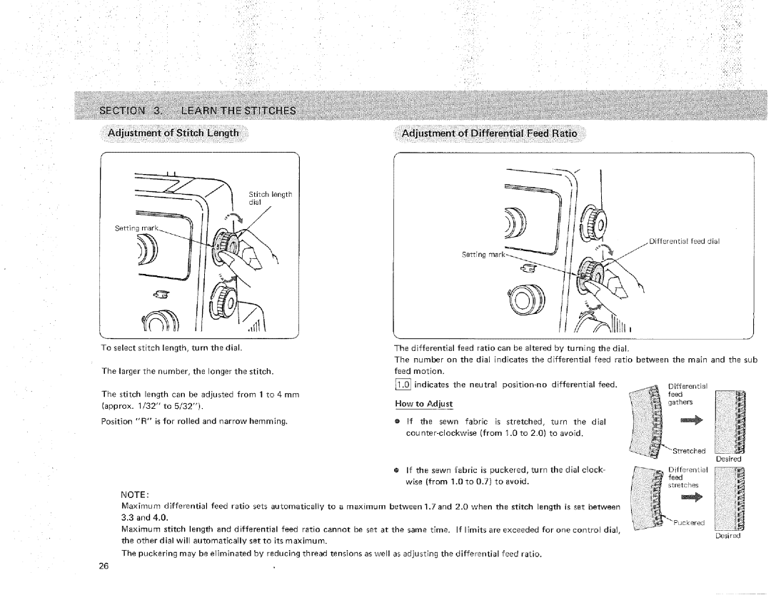 Sears 385.16631 owner manual Adjustment of Stitch Length, 111!,i£¸¸ 