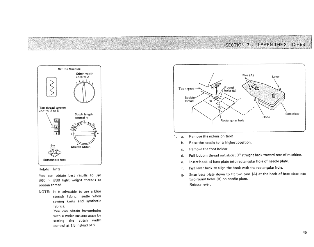 Sears 385.17724 owner manual Set the Machine Stitch width 