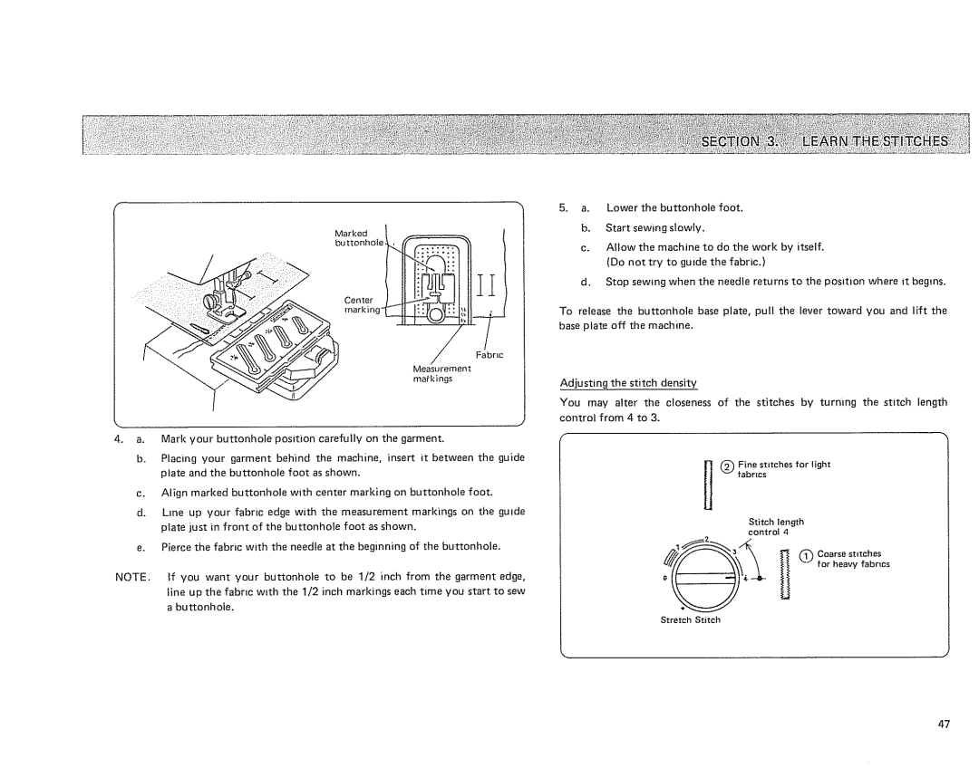 Sears 385.17724 owner manual Stitch length control 