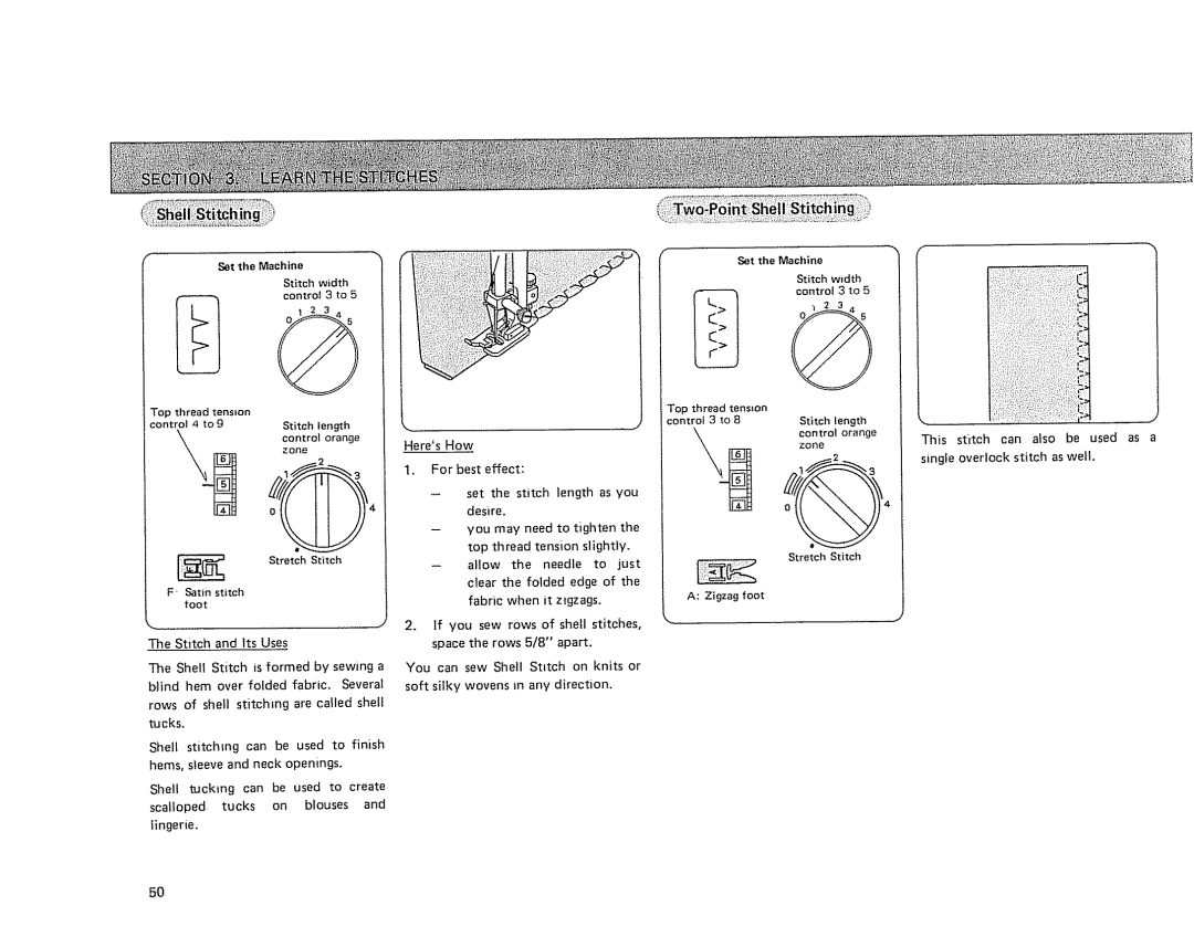 Sears 385.17724 owner manual Stitch width Control 3 to, Control Orange zone 