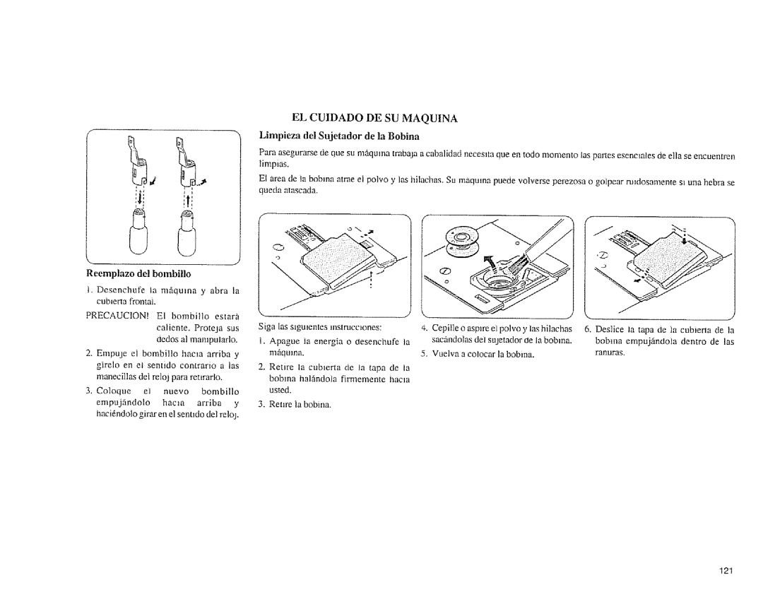 Sears 385.1883 manual EL Cuidado DE SU Maquina, 121 