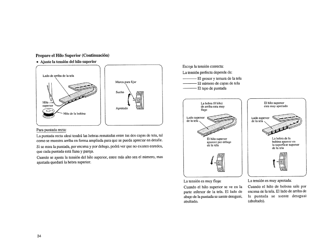 Sears 385.1883 manual Abultado, Ado de arribade la ela 