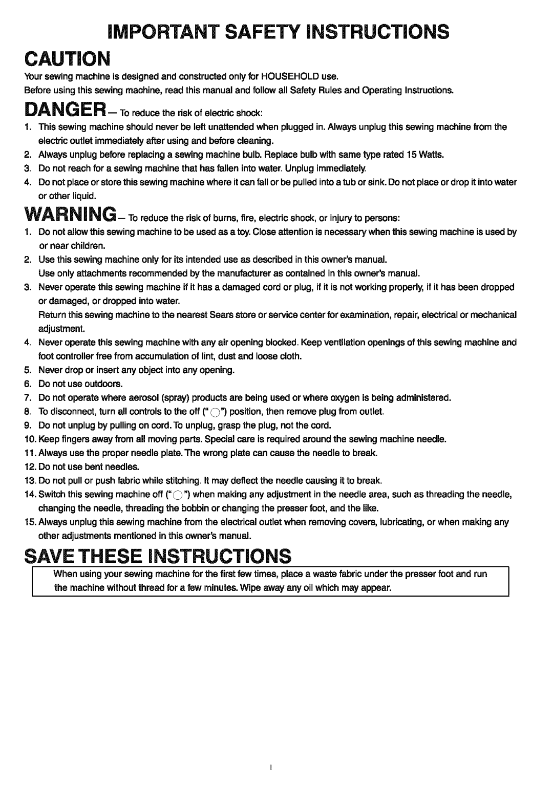 Sears 385.4052LX200 owner manual IMPORTANT Safety iNSTRUCTiONS 