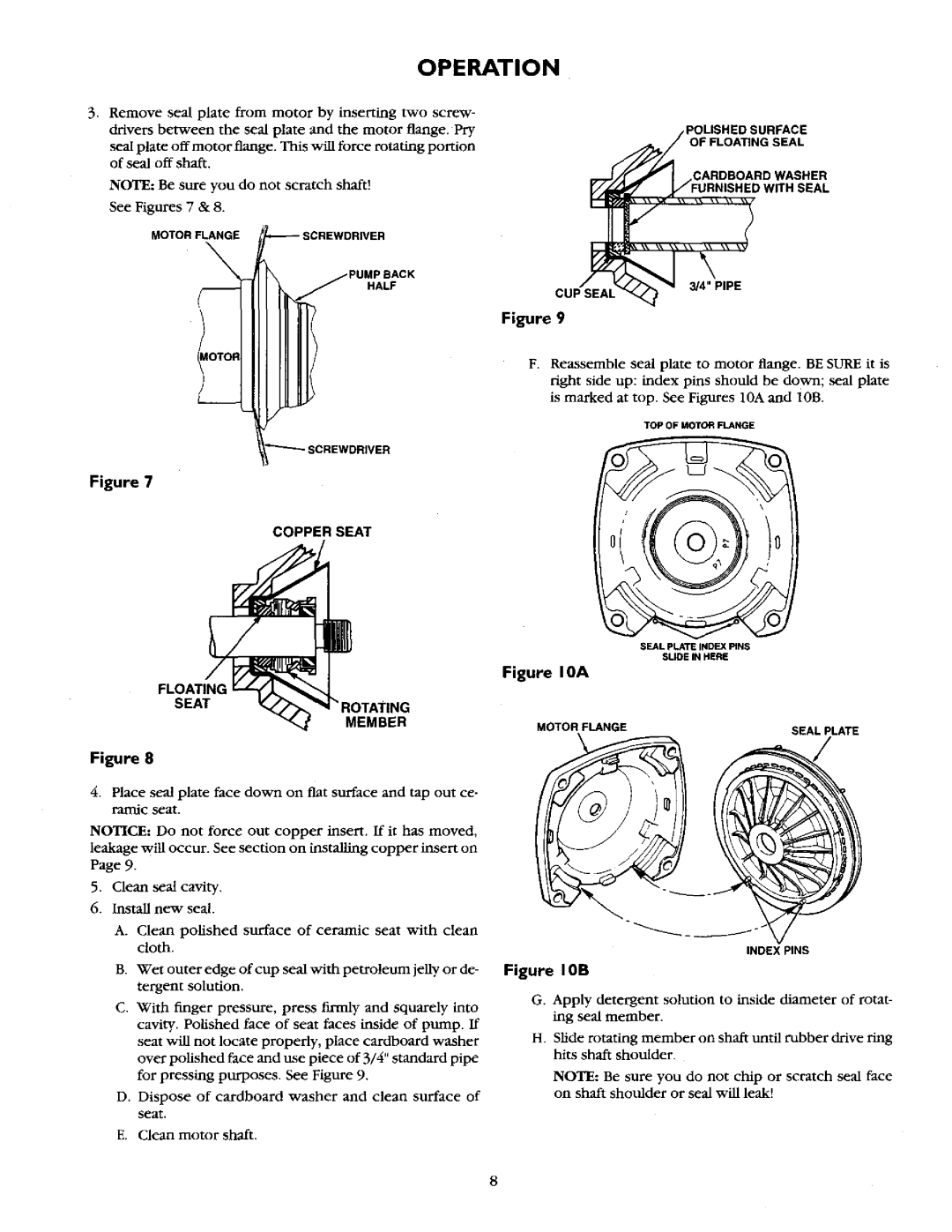 Sears 390.2508 owner manual Figure I OA 