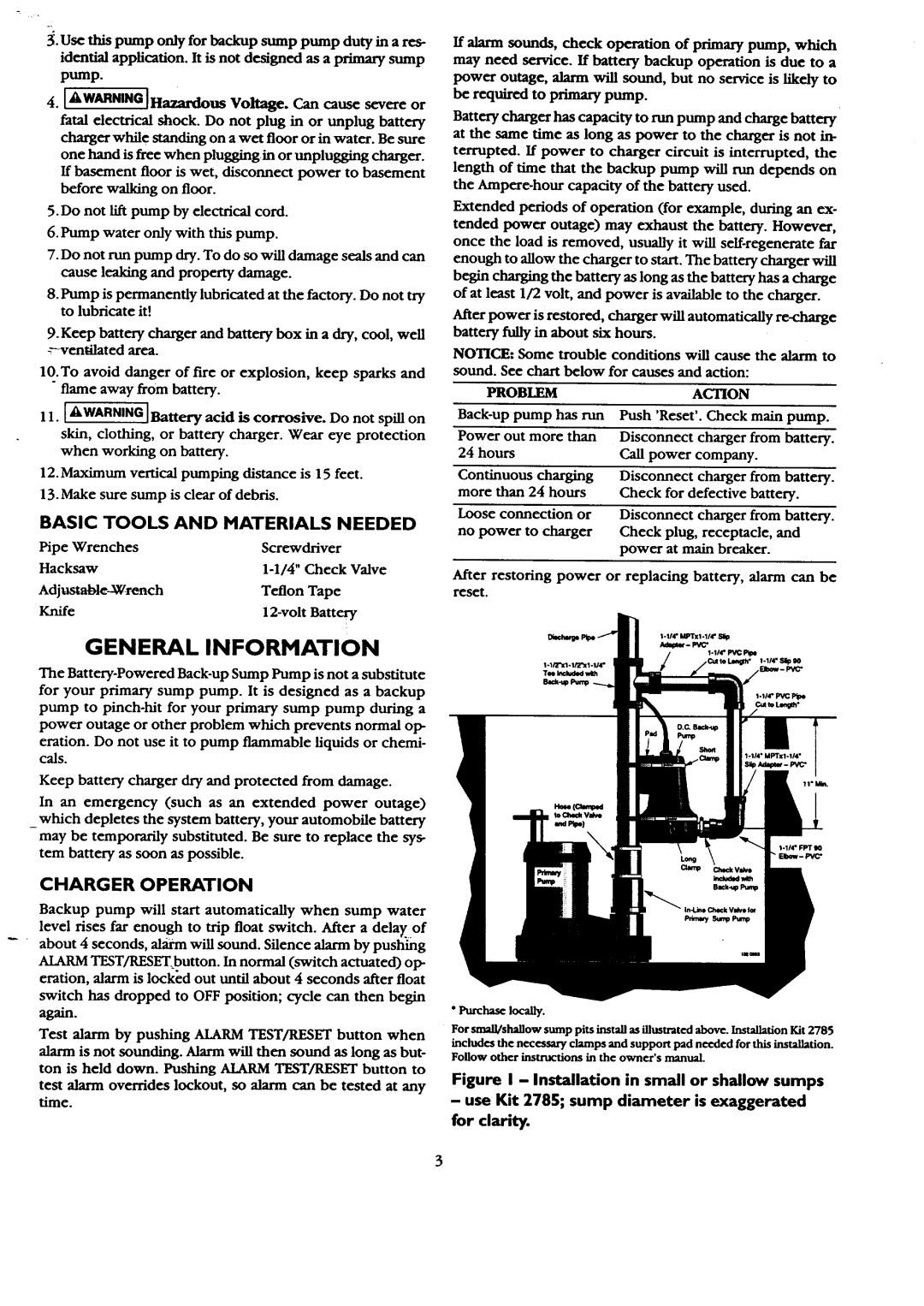 Sears 390.306062 owner manual General Information, Basic Tools and Materials Needed, Purchaselocal 