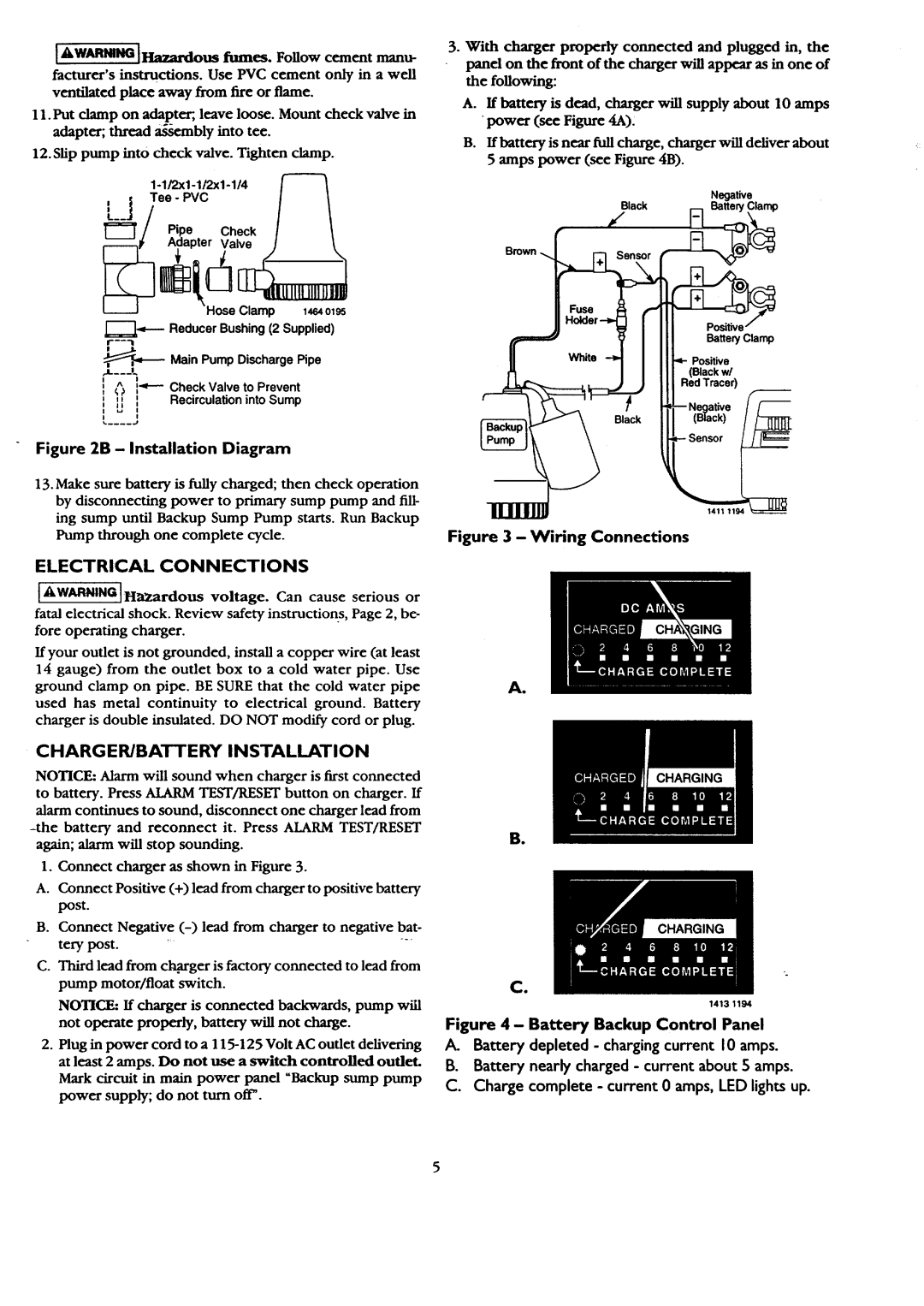 Sears 390.306062 owner manual Electrical Connections, CHARGER/BATTERY Installation, 2x1-1/2x1-1/4, Voltage, Tery post 