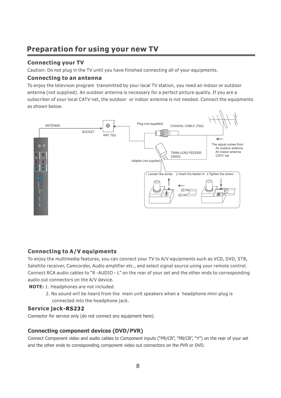 Sears 40LE45S user manual RS232 