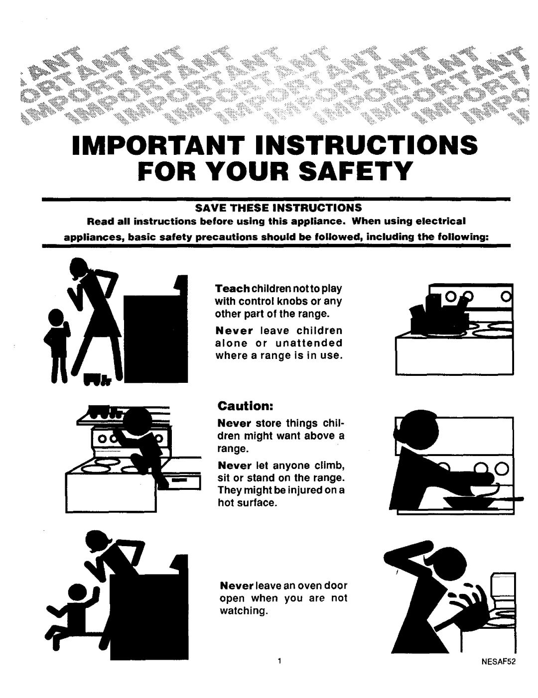Sears 45521, 45520 warranty Important Instructions For Your Safety, iiiiiiiiiiiiiiiiiiiliil, if, iiiii!!!!ii ill 