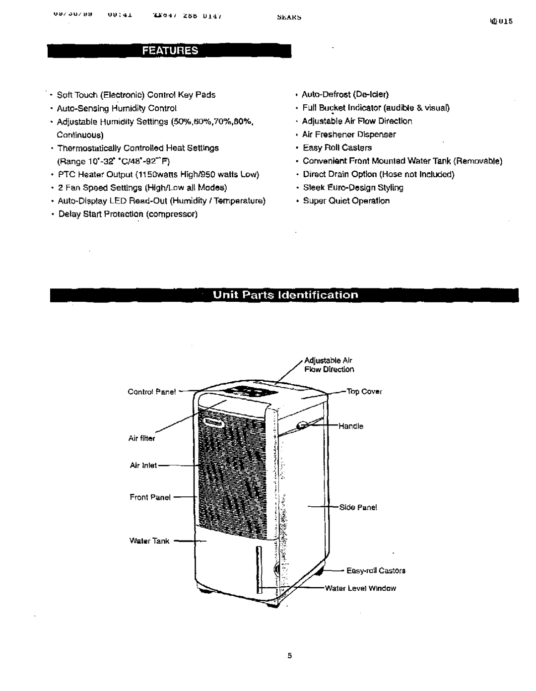 Sears 461-5949 operating instructions Continuous, Super Quiet Operation 