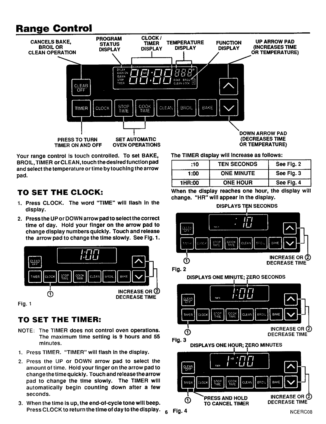 Sears 46520, 46525, 46521 warranty To SET the Clock, To SET the Timer 