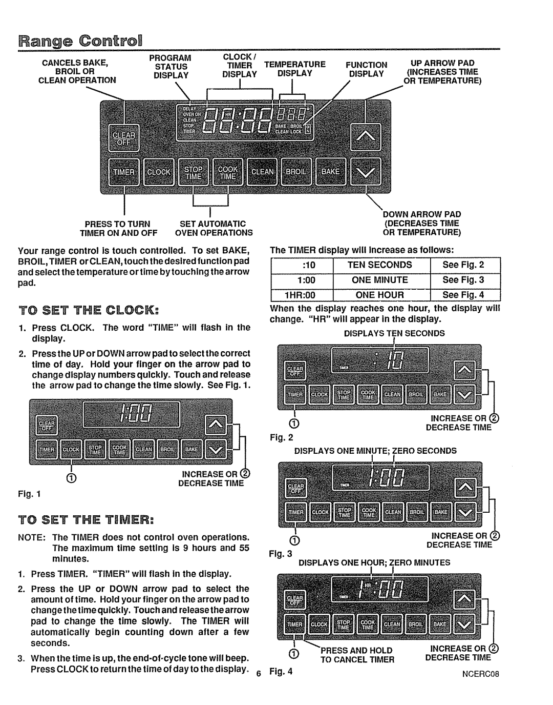 Sears 46725, 46729 manual To Set The Clock, To Set The Timer 