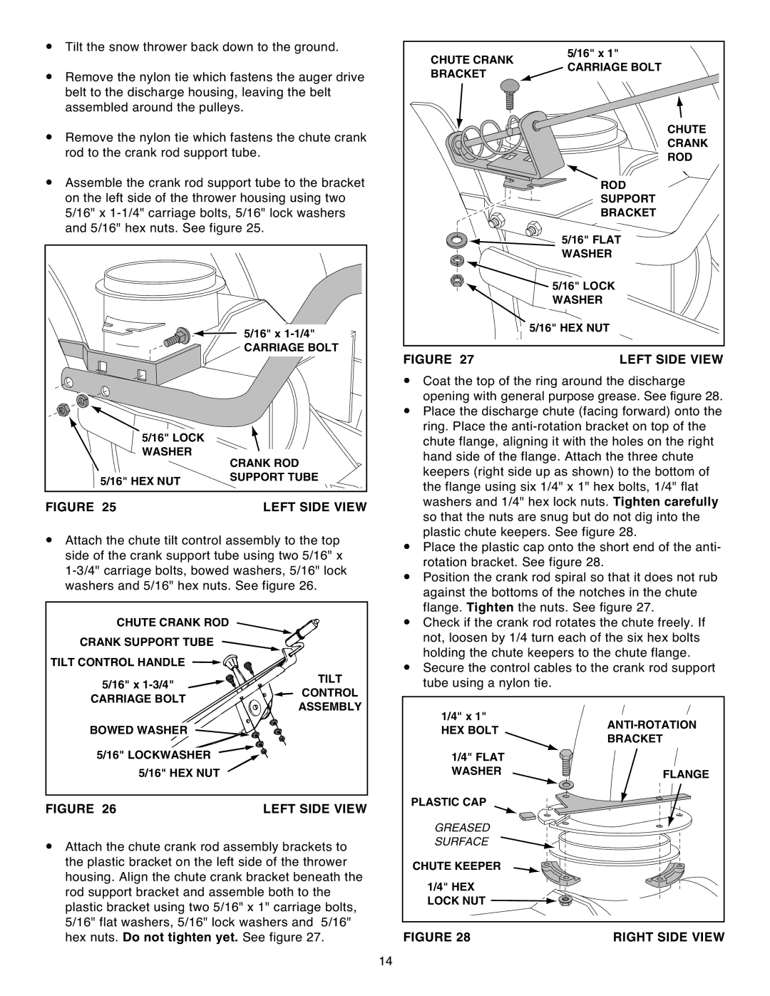 Sears 486.248392 owner manual Greased Surface 