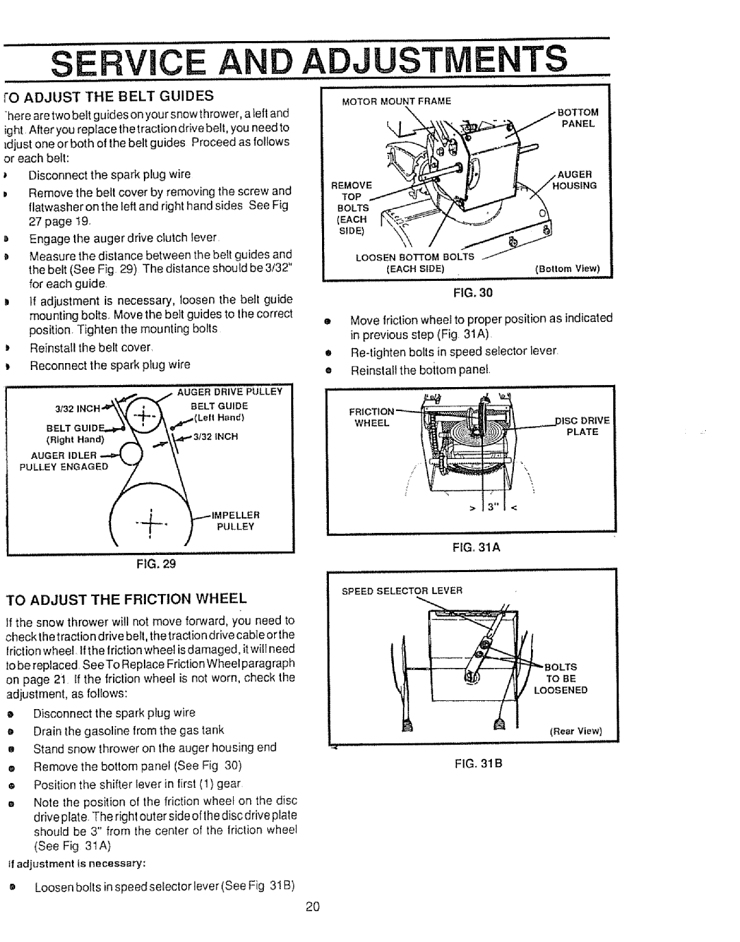 Sears 536.886531 owner manual Adjustivie, Side 