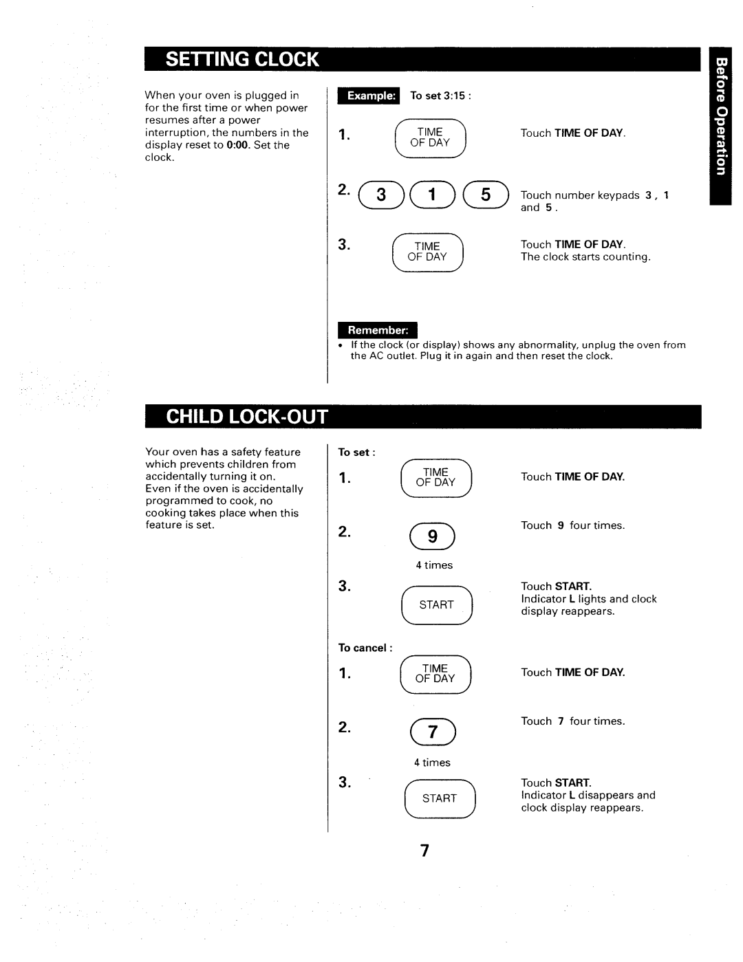 Sears 565. 66480 owner manual To set, Touch Time of DAY, To cancel 