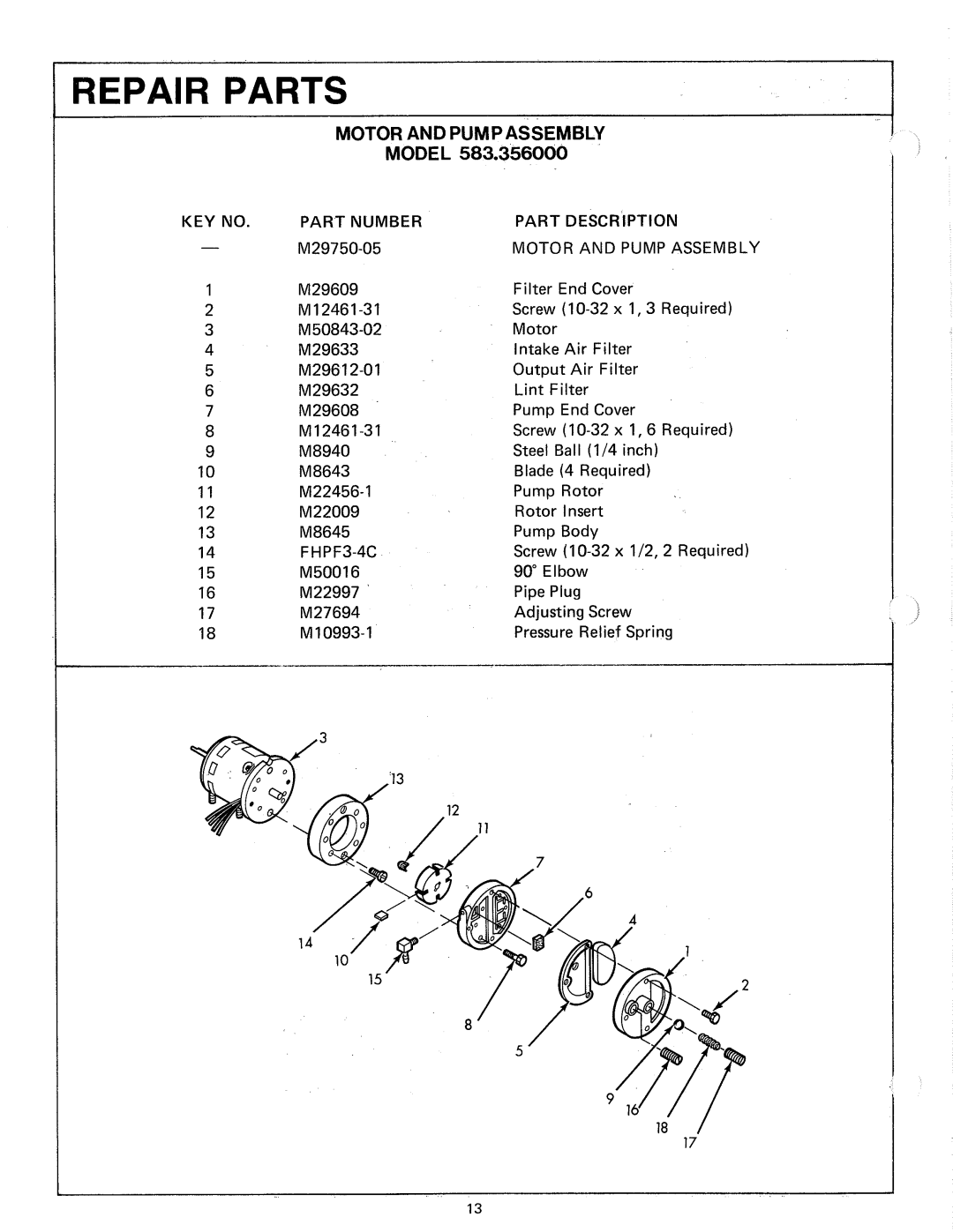 Sears 583.356 manual 
