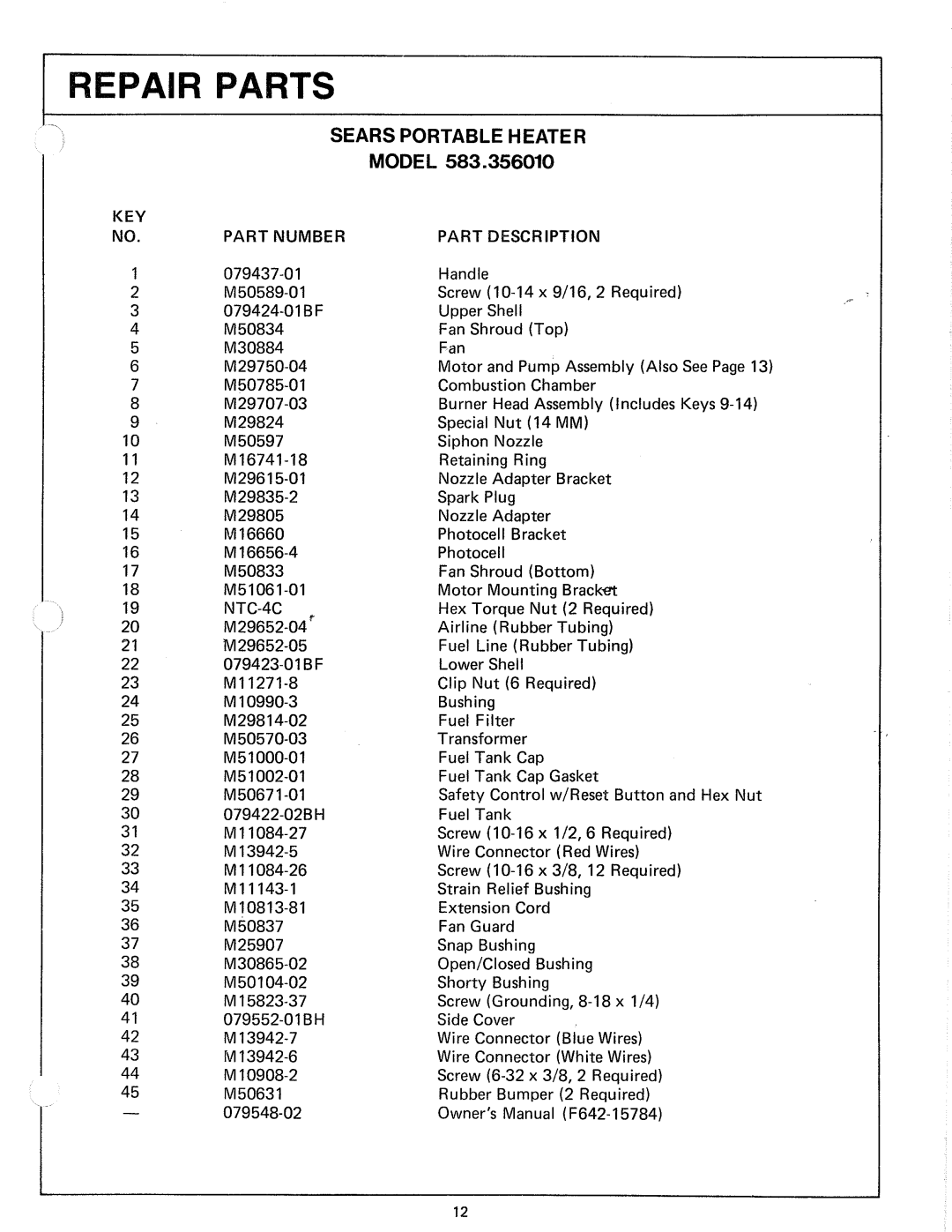 Sears 583.35601 manual 