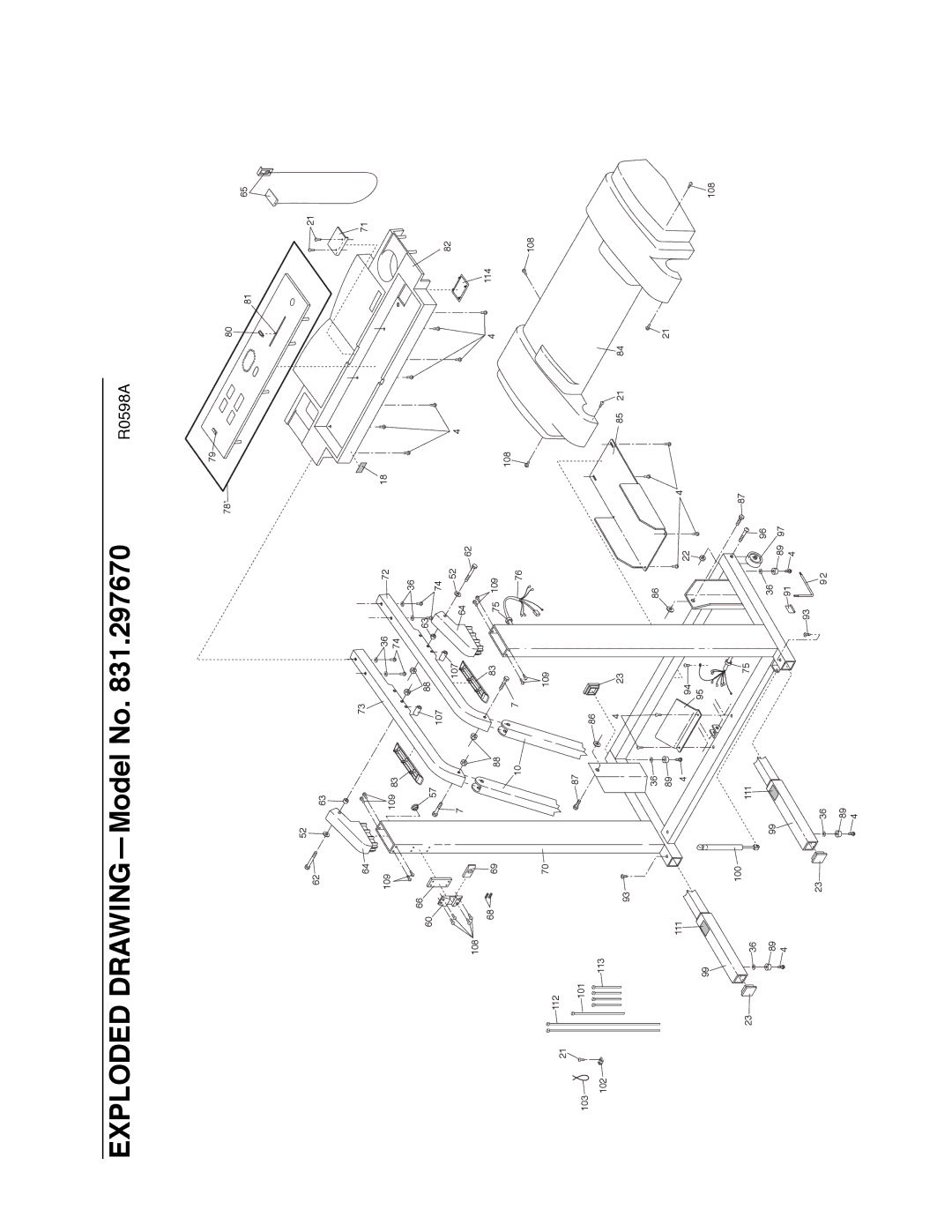 Sears 585 user manual 103 102 109 108 112 101 113 111 100 8165 107 114 