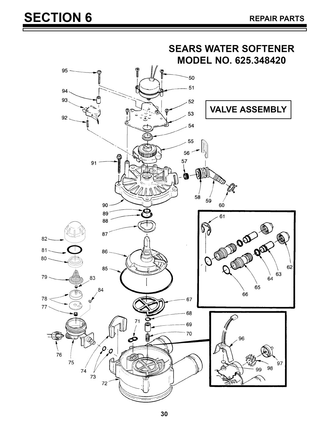 Sears 625.34842 owner manual Repairparts 