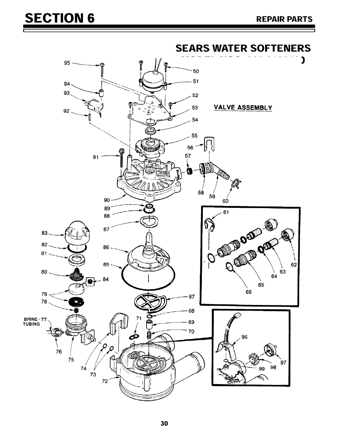 Sears 625.34854, 625.34855 owner manual Valve Assembly 