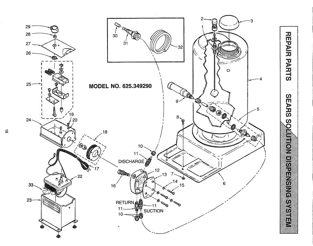 Sears 625.34929 owner manual Return 