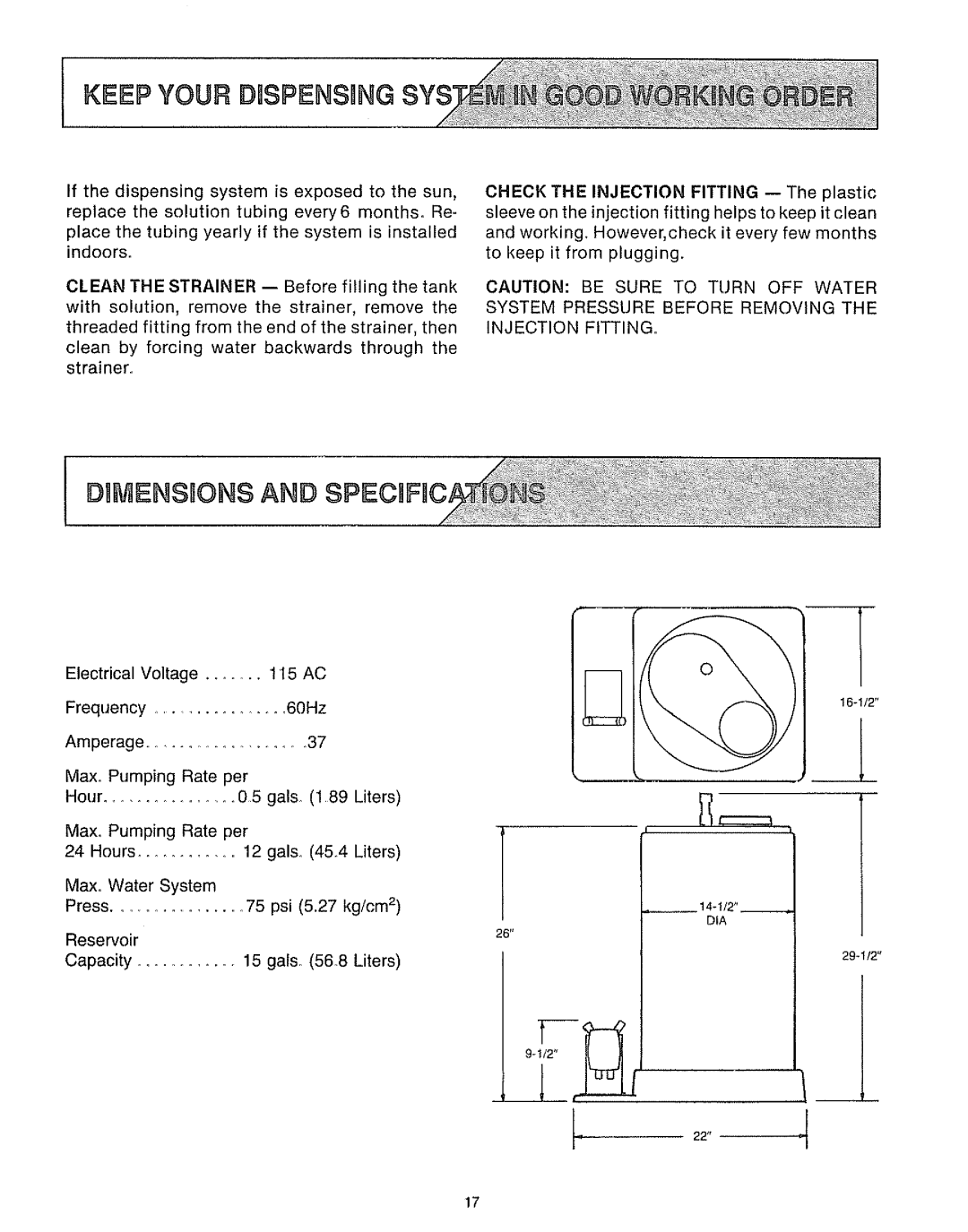 Sears 625.34929 owner manual Keep Your D Spensing, Dumensbonsand 