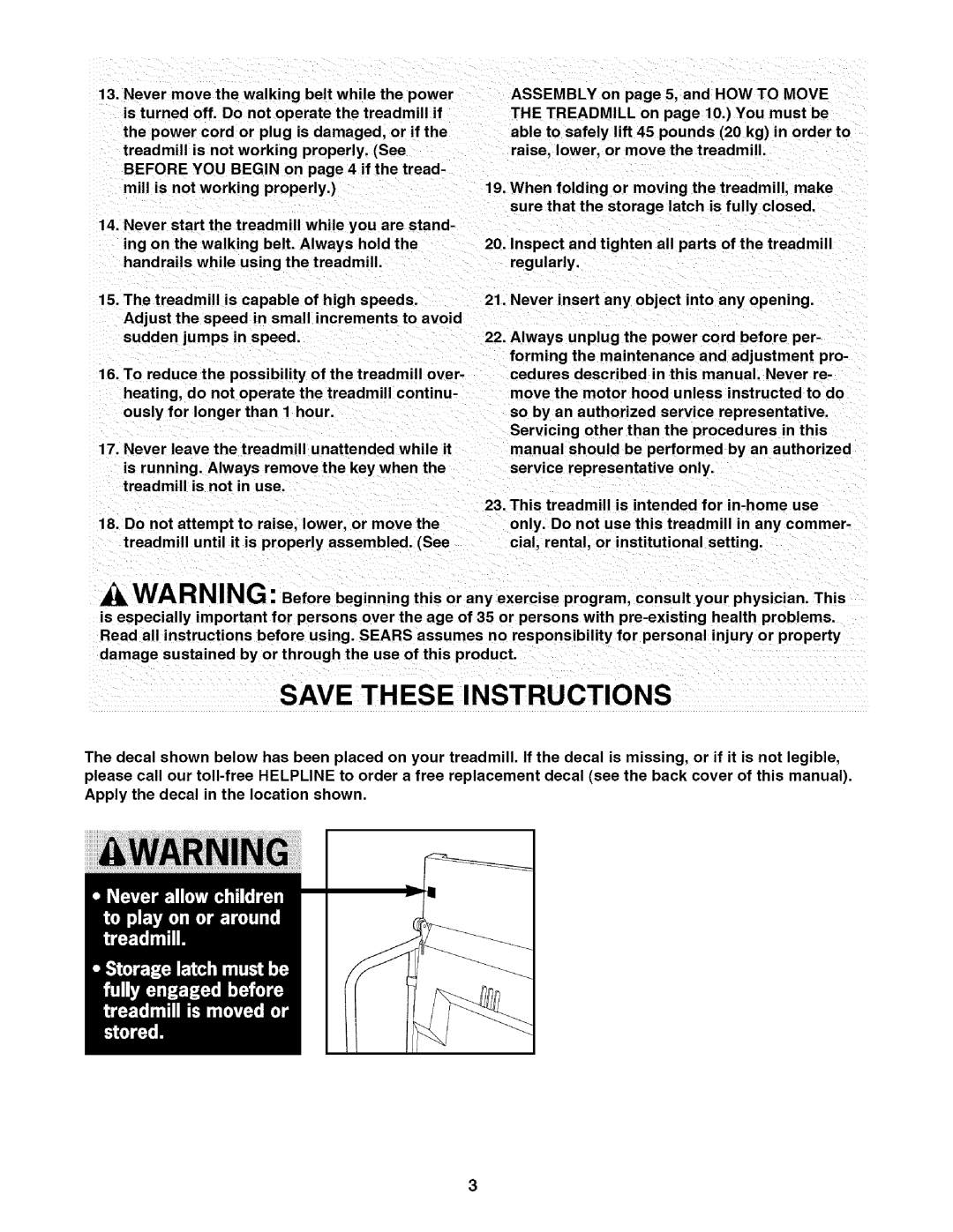 Sears 631.29739 user manual 