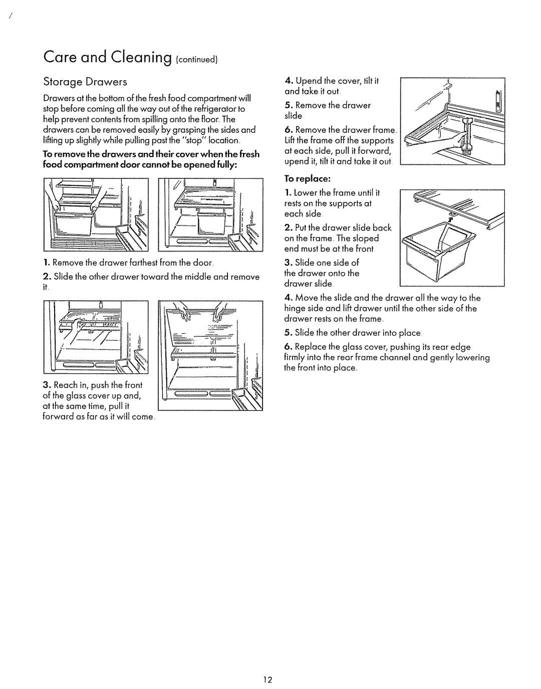 Sears 71968, 71961, 7T278, 70581, 6T 278, 61968, 60588, 70588, 61961, 60581, 71271, 61271 manual Storage Drawers 