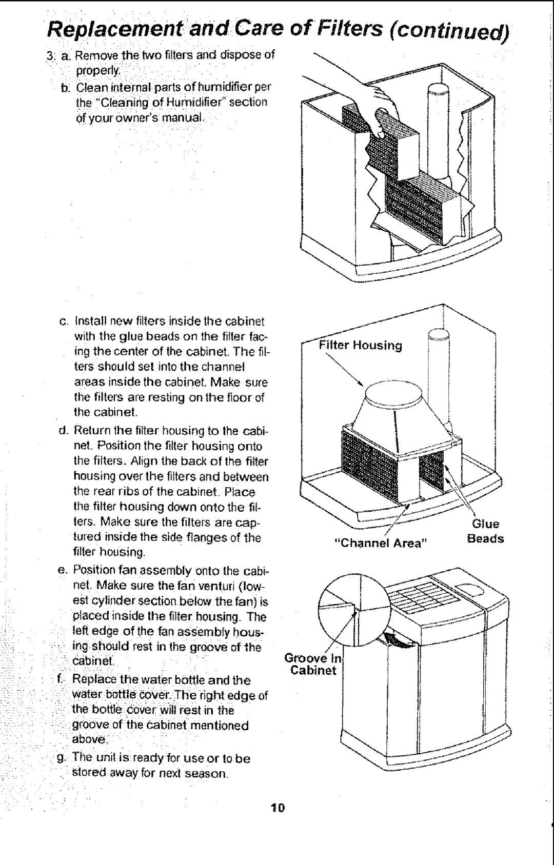 Sears 758.14451 owner manual Cabinet, ProPerlY 